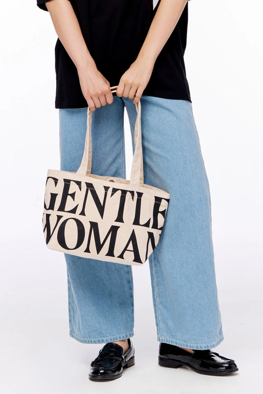 Gentlewoman Canvas Shoulder Tote - Cream