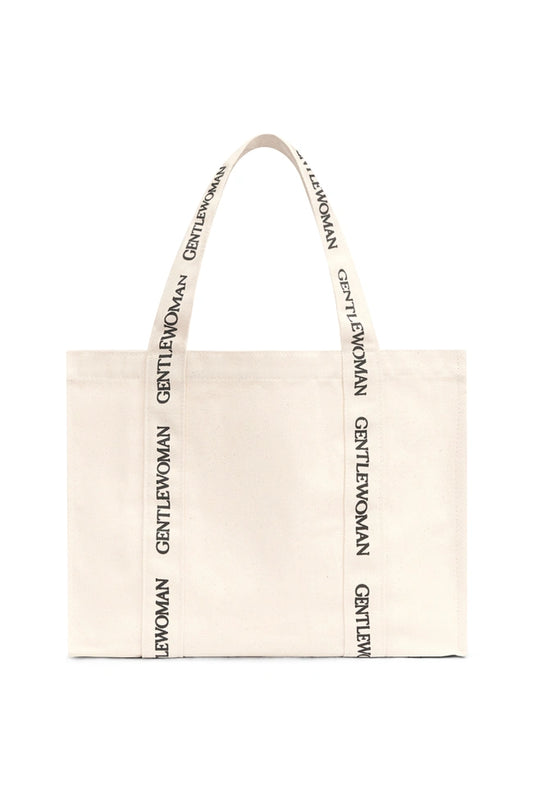 Gentlewoman Logo Strap Shopping Tote - Cream